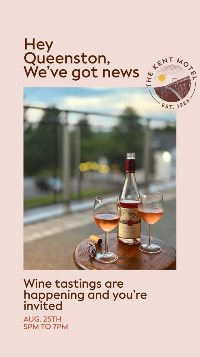 IT’S MONDAY 🥳

Each month we’re spotlighting a different Niagara vintner for an intimate tasting that feels more like hanging out with friends who happen to have excellent wine.

Here’s the scoop:
When: Last Monday of every month, kicking off August 25th at 7 PM
This month’s star: @hiddenbench 
Where: The Kent Lounge, 19 Front Street, Queenston
What you get: Wine tastings + delicious small plates for $40

Grab your tickets!! 
Link in bio 🧡

Who’s coming? 👇🏼