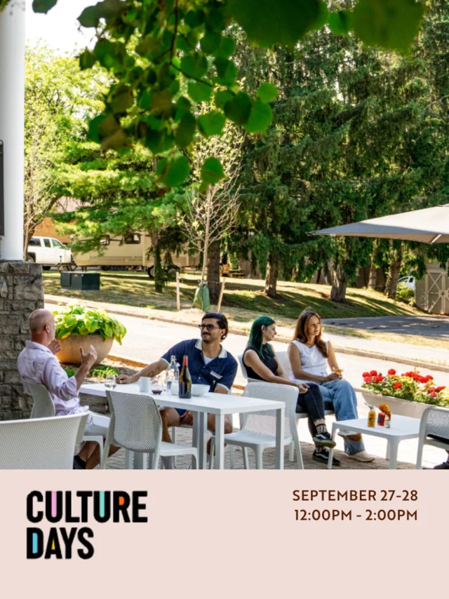 Queenston neighbours, 
Mark your calendar! 

This year, the Kent Lounge is part of the Ontario Culture Days program, and it's this week-end. 

Listen to local spoken word performances and readings, in the comfort of The Kent Lounge & Patio. The NOTL Writers' Circle has assembled an entertaining schedule of local artists for all ages to enjoy.

Featured performance: HOLMES HOOKE will be performing his humorous spoken word with his Jingle Stick at noon each day. Canadian broadcast journalist Shelagh Rogers referred to him as a Canadian Treasure and we're so excited to welcome him.

📆 This Saturday and Sunday 
🕦 12:00-2:00 PM
📍 Kent Lounge 

Come enjoy a drink and a great performance!